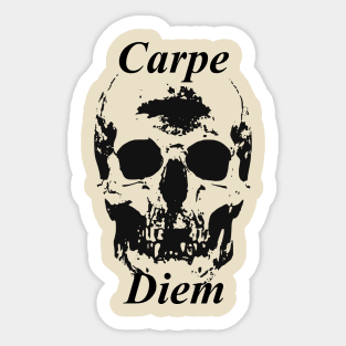 Gothic Skull Carpe Diem Seize The Day Sticker